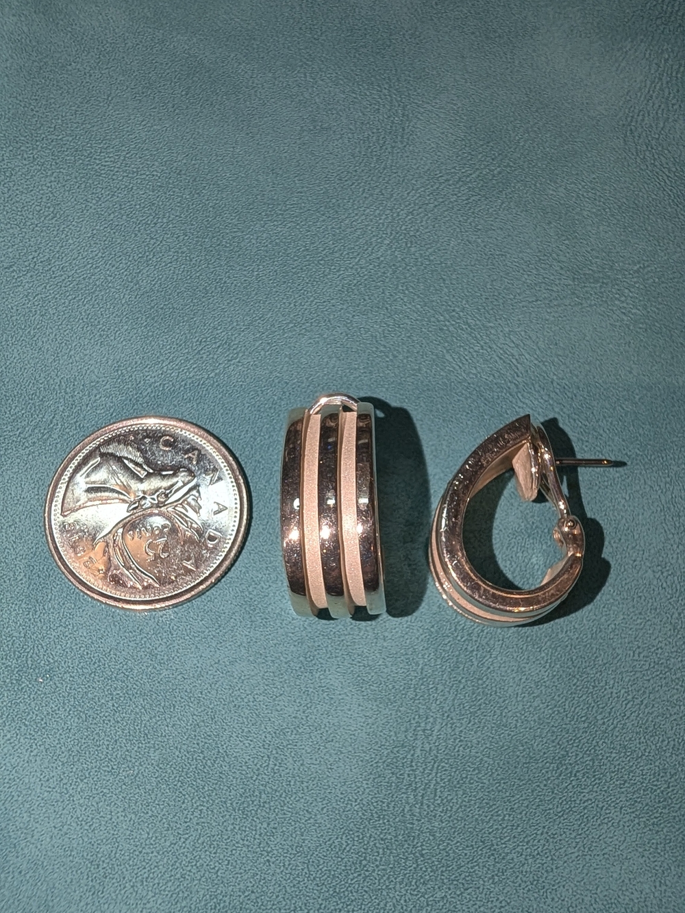 Tiffany & Co. Sterling Atlas Groove Triple-Row Hoop Earrings